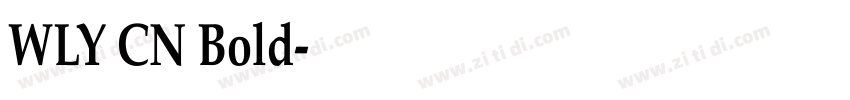 WLY CN Bold字体转换